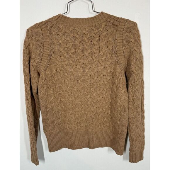 J Crew Womens Angora Wool Blend Cable Knit Pullover Sweater Sz M Classic Preppy - Picture 2 of 9